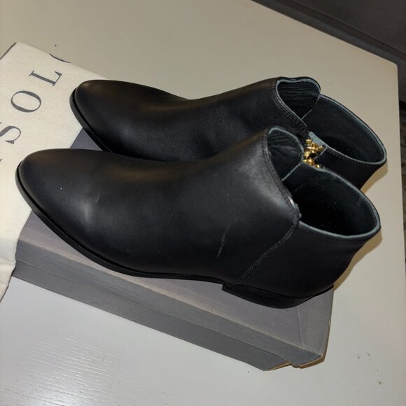 NIB | Nisolo Lana Leather Zip Up Ankle Boot Black Rubber Size 6 - Picture 8 of 10